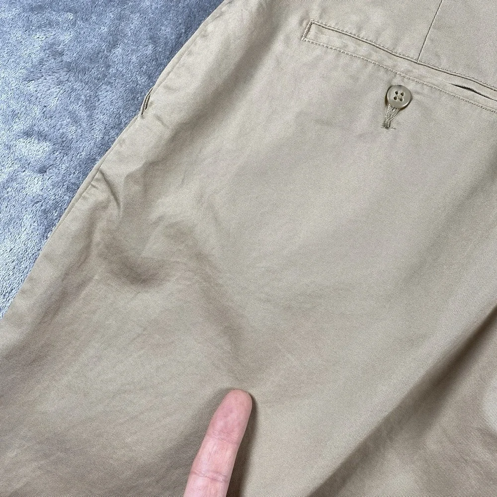 Vintage Polo Ralph Lauren Prospect Shorts Mens Sz 36 Tan Flat Front Chino *READ*